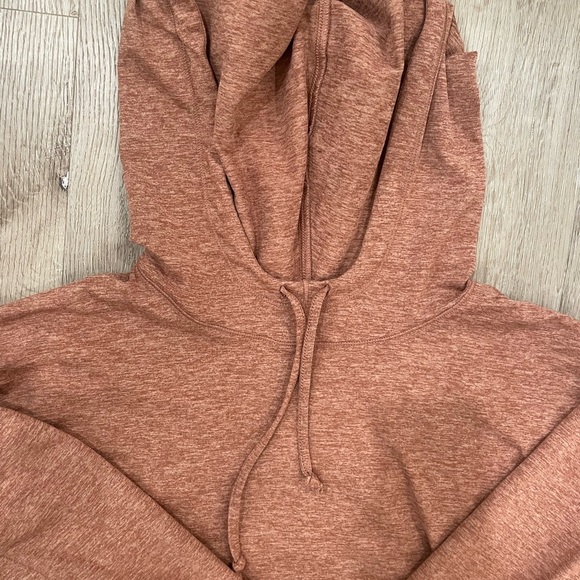 Girlfriend Collective Matching Lounge Set Shorts and Hoodie Sweatshirt Orange - Picture 4 of 6